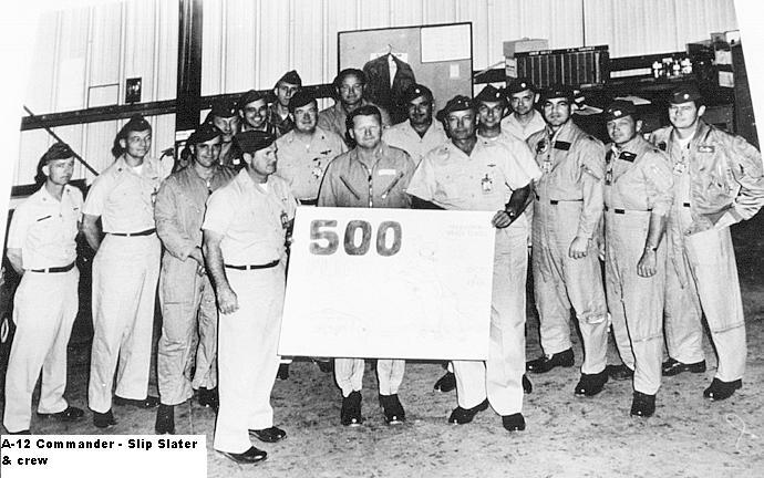 Celebrating the 500th flight of the Titanium Goose (A-12 Trainer) at Groom Lake