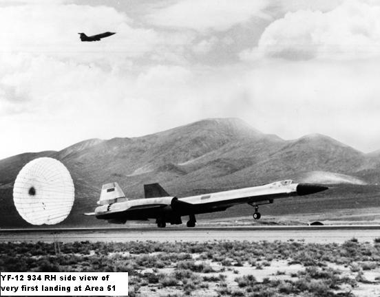 Schalk flying F-104 chase plane for first YF-12 Flight