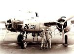 Vance AFB, OK - Advanced Pilot's Training. Cadets Ken Collins and Chuck Costantino with their B-25 prior to being put back into T-6  fighters in preparation for jet transition at moody afb, ga