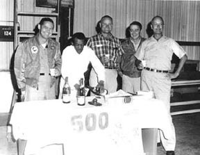 Groom Lake 1129th celebrating 500th flight of the Titanium Goose A-12 Trainer