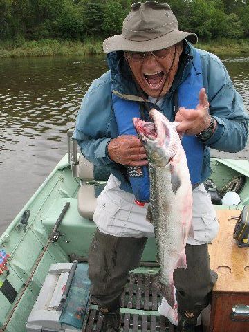 Marty Knutson fishing on the King Salmon in Alaska in September 2008