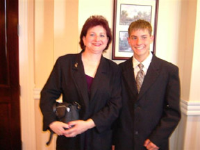 Connie and Michael at 2004 Blackbird Laurels awards ceremony